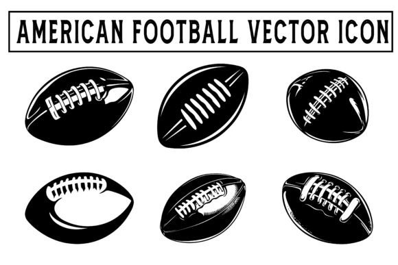 American Football Silhouette Icons for Modern Creators