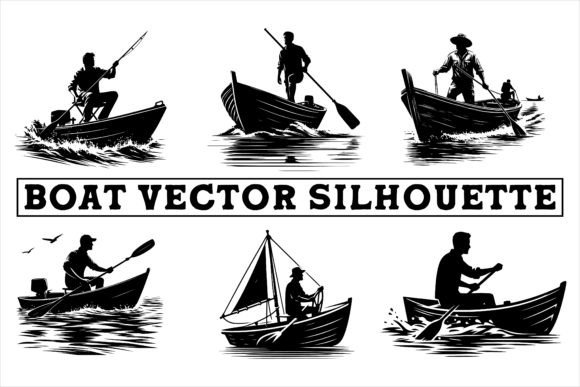 Boat Vector Silhouette Designs: A Versatile Visual Tool