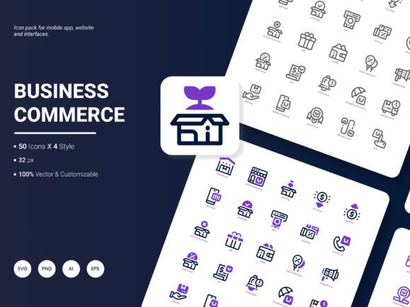 Elevate Your Projects with Stunning Commerce Icons
