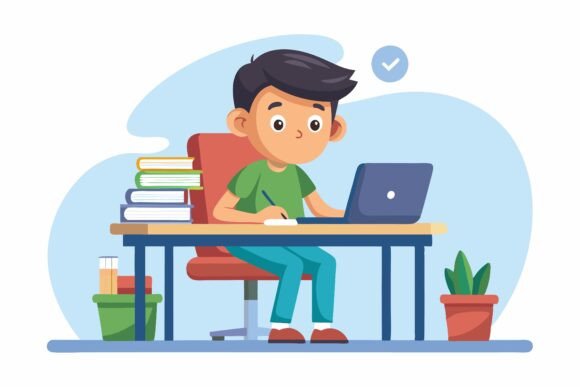 Illustration Collections for Boys and Children Reading Education