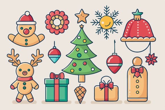 Merry Christmas Winter Day with Santa Se: Festive Elegance