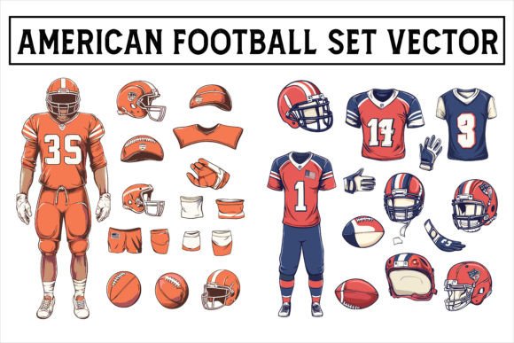 Navigating Digital Assets: A Guide to American Football Set Vector Designs