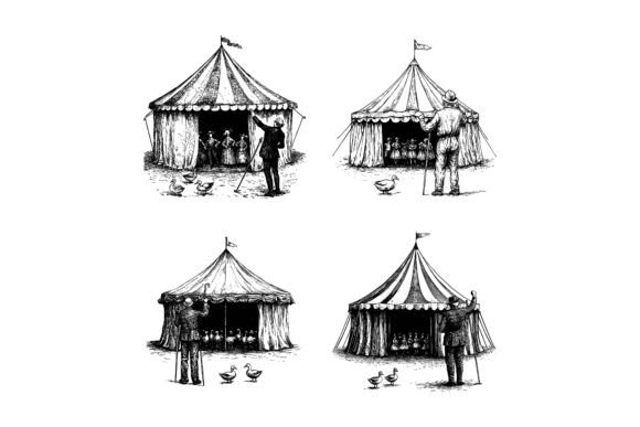 The Art of Digital Illustration: Why Vector Collections Like the Circus Tent Sketch Elevate Your Projects