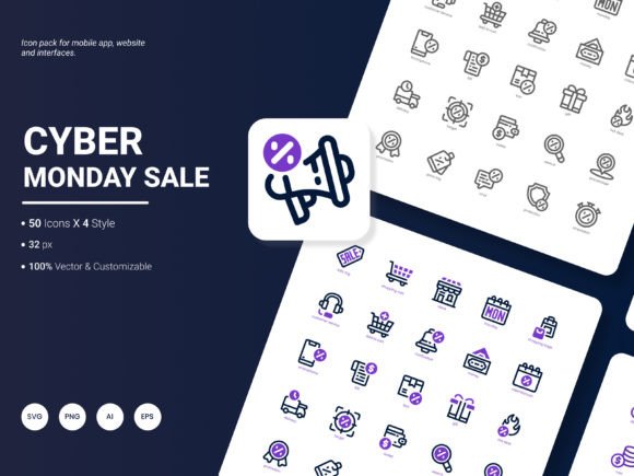 The Cyber Monday Sale Icon Pack: A Design Resource Analysis