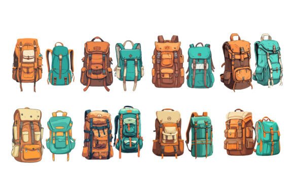 The Hiking Backpack Vector Camping Equipment Illustration Collection