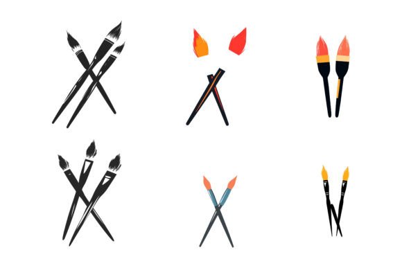The Practical Illustrator: A Set of Different Clean Paint Brushes