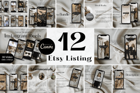 Unlocking Etsy Sales Potential: A Designer's Guide to the 12-Page Etsy Listing Canva Template